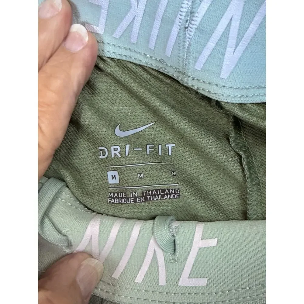 Nike Women's Dri Fit Training Shorts Size M Green, Unlined 5